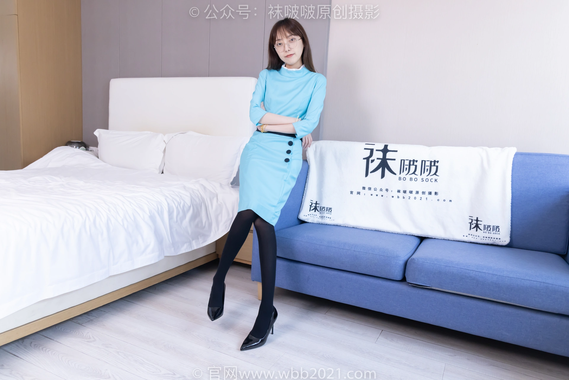[BoBoSocks袜啵啵] NO.440 稚予-高跟鞋、厚黑丝、空姐制服（花絮版） 1